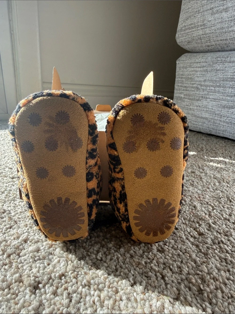 UGG Leopard Print Cozy Slippers in Brown and Black 2015